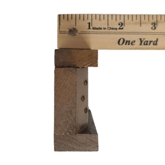 Miniature Solid Wood Dollhouse Floor Radio 3" T Vintage 1950s Furniture Brown - Picture 12 of 13